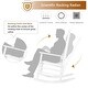 preview thumbnail 10 of 38, VEIKOUS Wood 3-piece Outdoor Rocking Chair and Folding Table Set