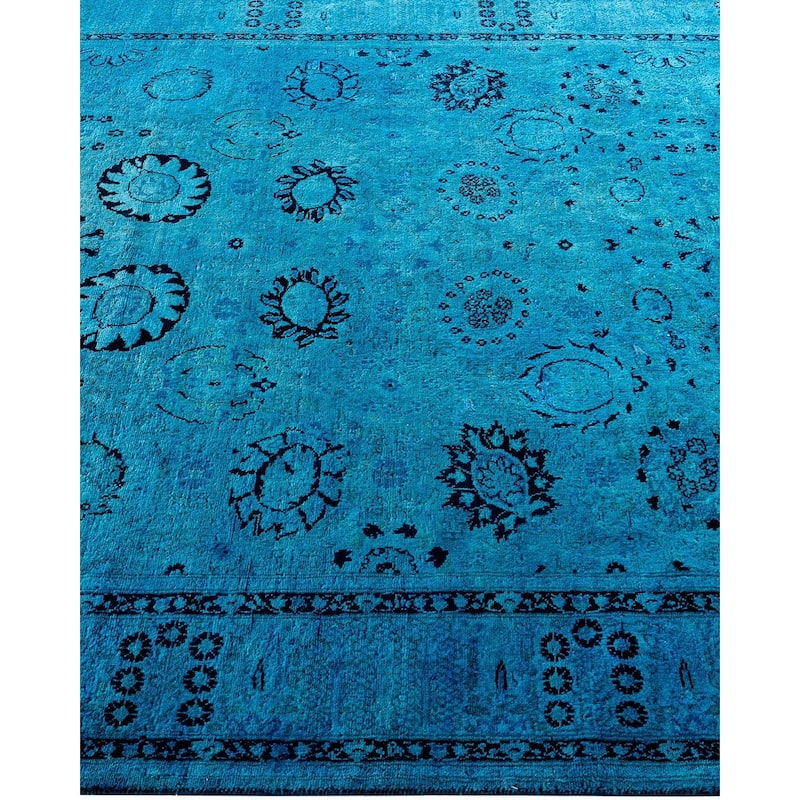 Contemporary Overdyed Wool Hand Knotted Area Rug - 4' 7" x 7' 4"