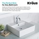 preview thumbnail 17 of 30, Kraus Elavo 18 1/2 inch Square Porcelain Ceramic Vessel Bathroom Sink