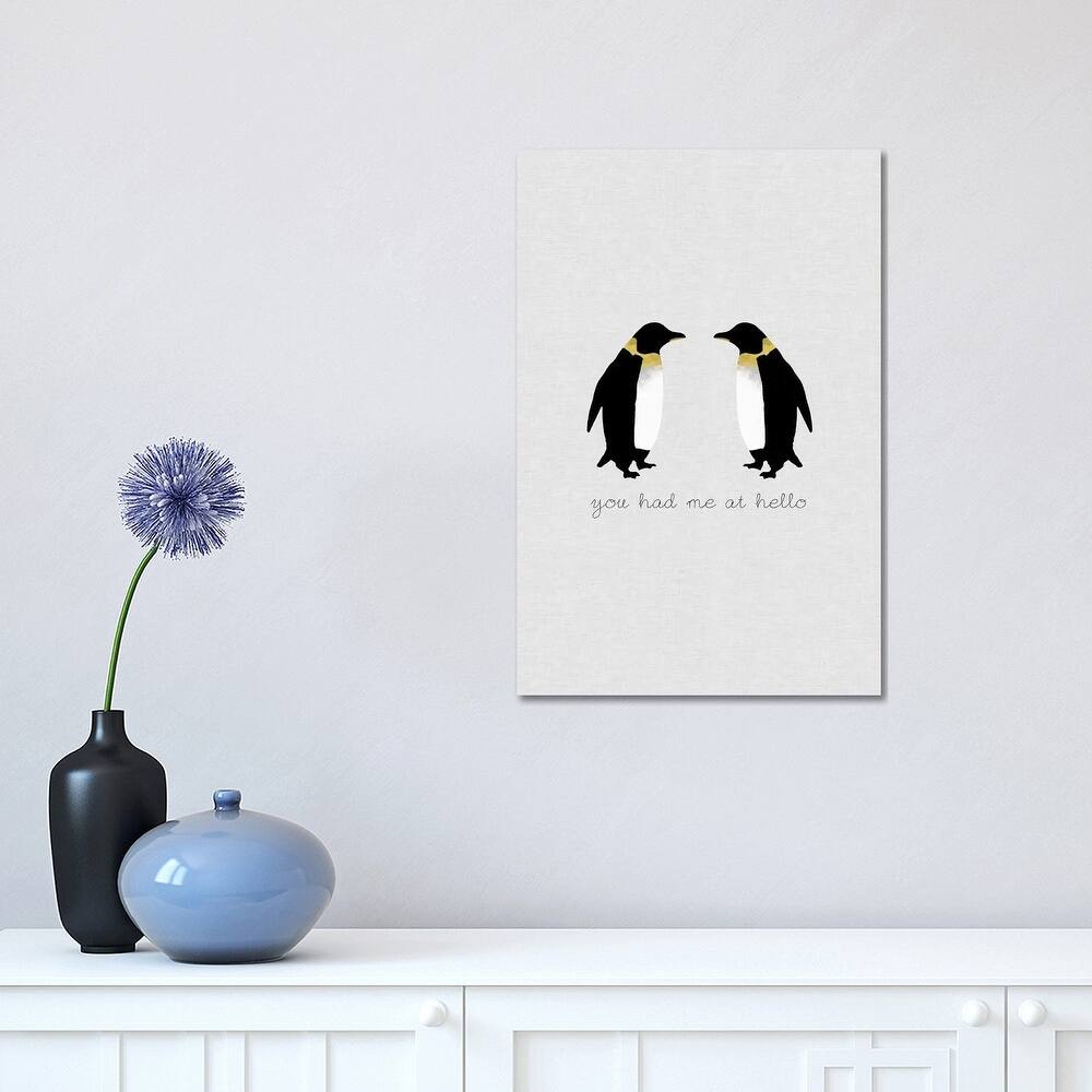 iCanvas "You Had Me Penguins" by Orara Studio Canvas Print