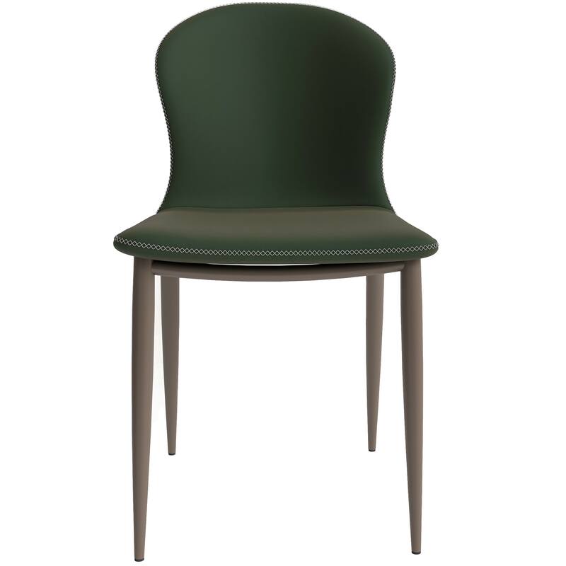 Upholstered Dining Chair in Fabric with Iron Legs Mosaic Series Set of 2