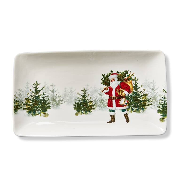So This Is Christmas Rect Platter