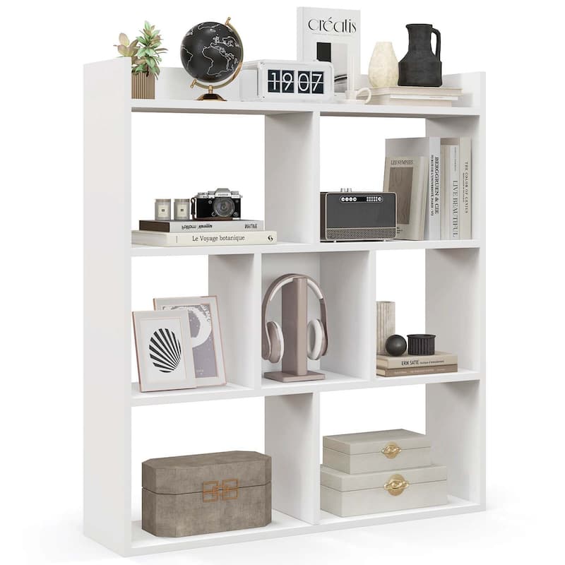1/2PCS Living Room 7-cube Bookcase Open Storage Shelf White - 1 PCS