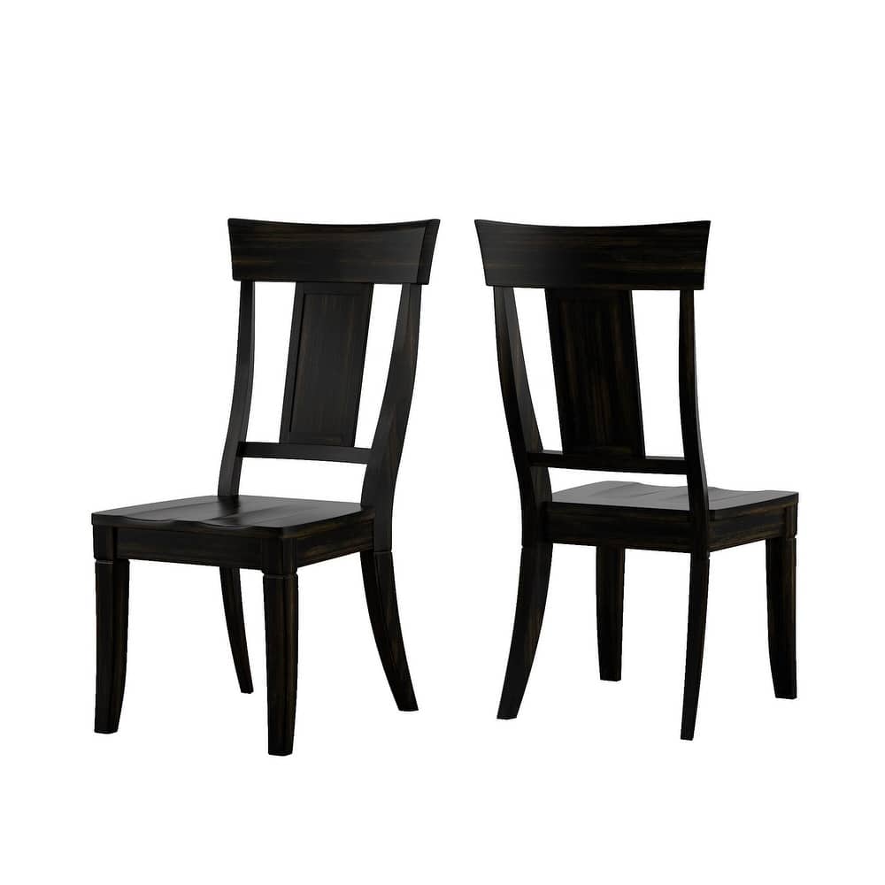 Eleanor Black Farmhouse Trestle Base Panel Back 6-piece Dining Set by iNSPIRE Q Classic