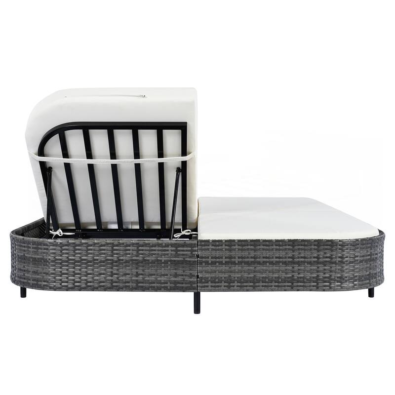 Iron Frame Outdoor Bed Loveseat