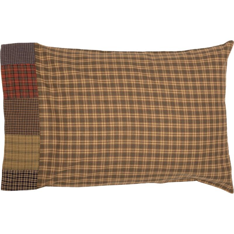Cedar Ridge Standard Pillow Case with Block Border Set of 2