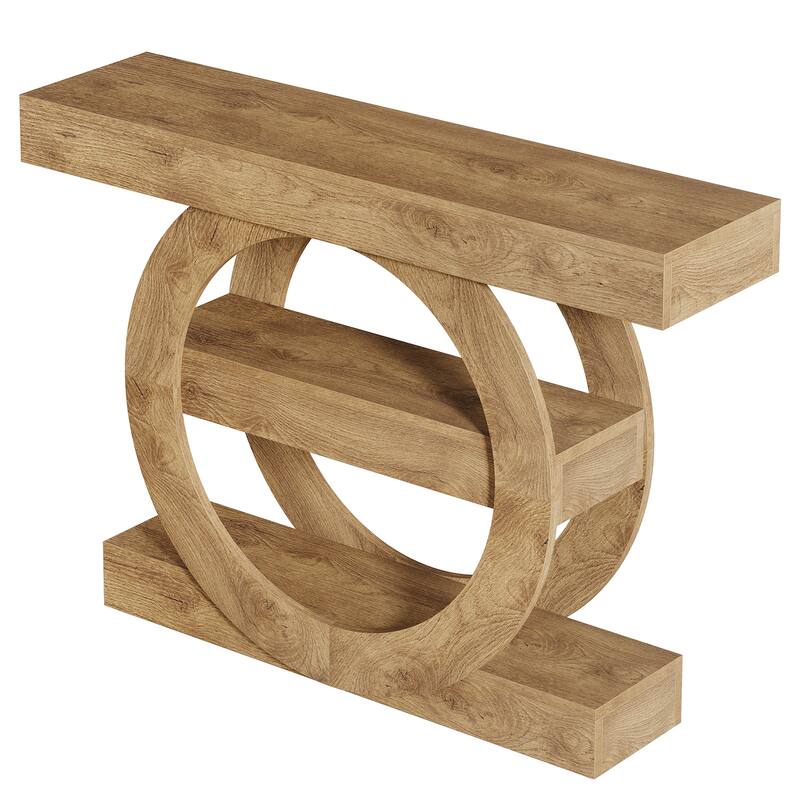 41.3" Farmhouse Console Table, 3-Tier Sofa Table