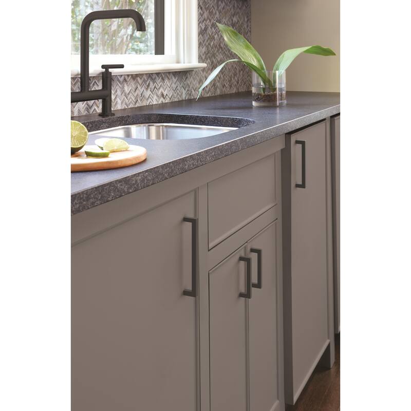 Monument 5-1/16 in (128 mm) Center-to-Center Matte Black Cabinet Pull - 5.0625