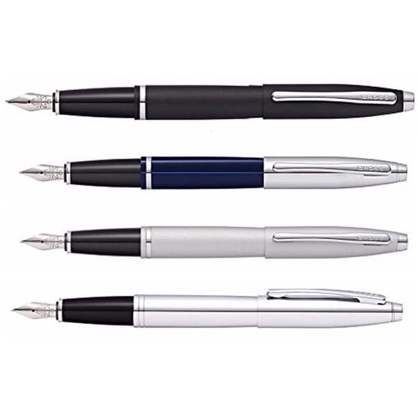 Cross Calais Collection with Medium SS Nib Fountain Pen Satin Chrome