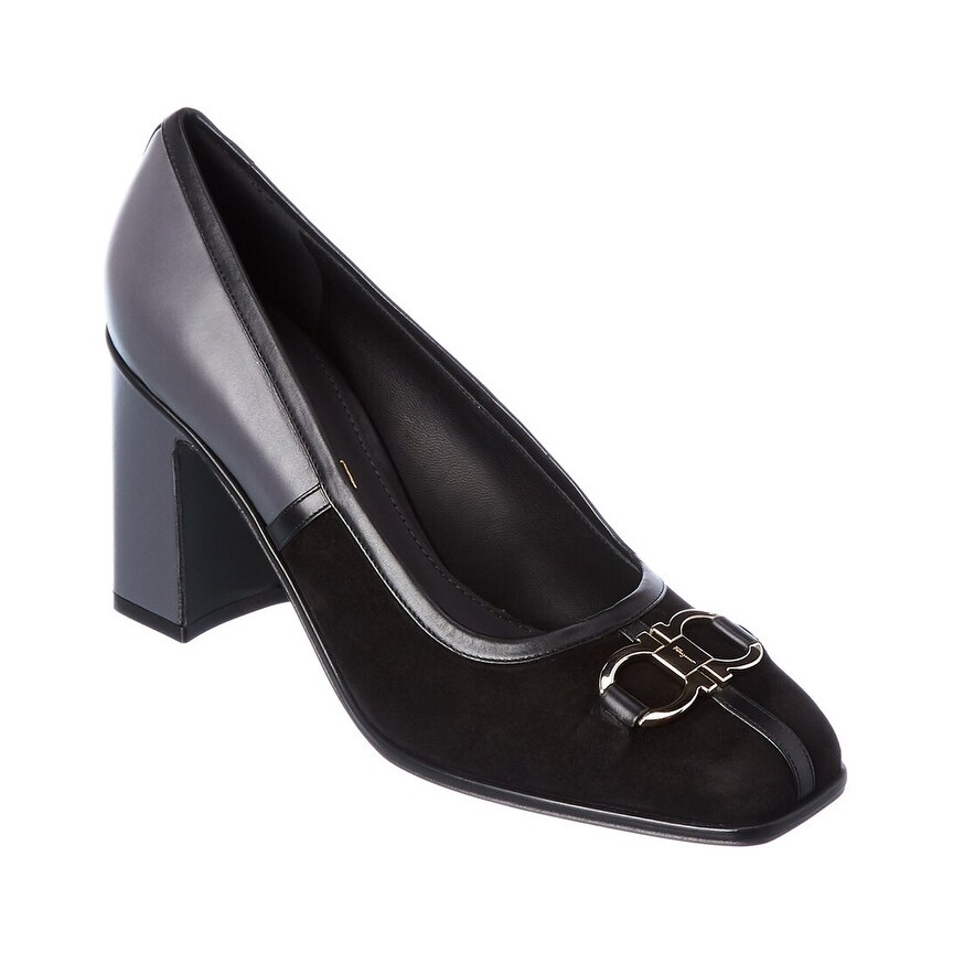 salvatore ferragamo suede pumps