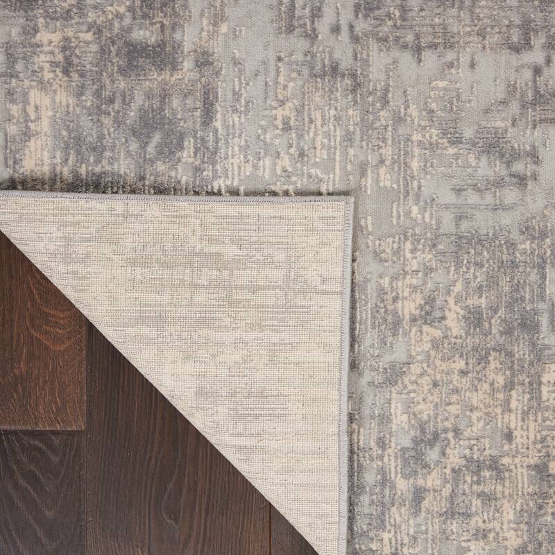 Rustic Textures Distressed Contemporary Abstract Area Rug