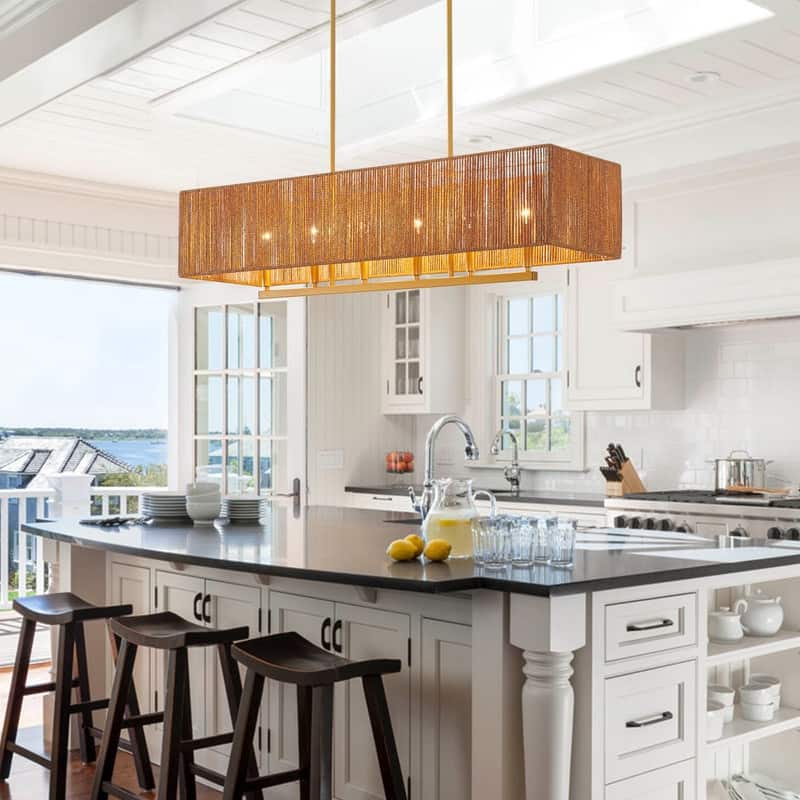 KAWOTI 6-Light Gold Handmade Pendant Light