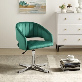 Kallax Velvet Tufted Round Swivel Accent Chair