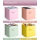 preview thumbnail 12 of 10, Sorbus Kids & Nursery Collapsible Cube Fabric Storage Bins (10.5" x 10.5"), 4 Pack, (Pastel Colors)