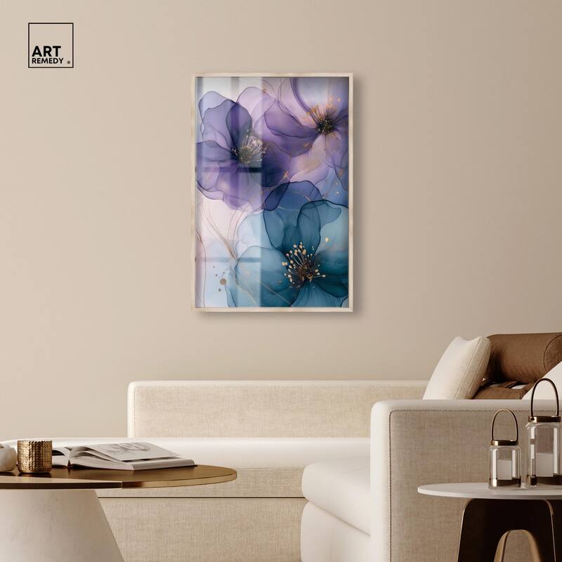 Gilded Cyanescence II Shadowbox by Art Remedy