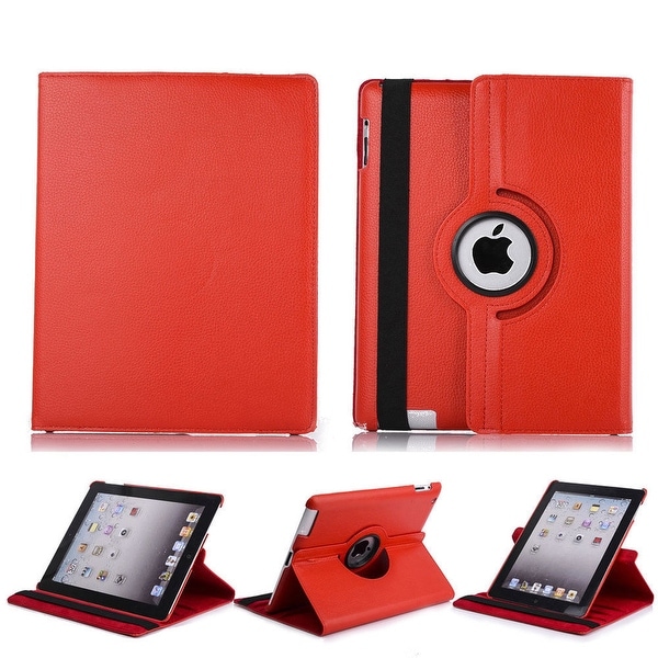 Rotates 360 Degrees Magnetic Cover Stand Apple iPad 2 3 4 Leather Case
