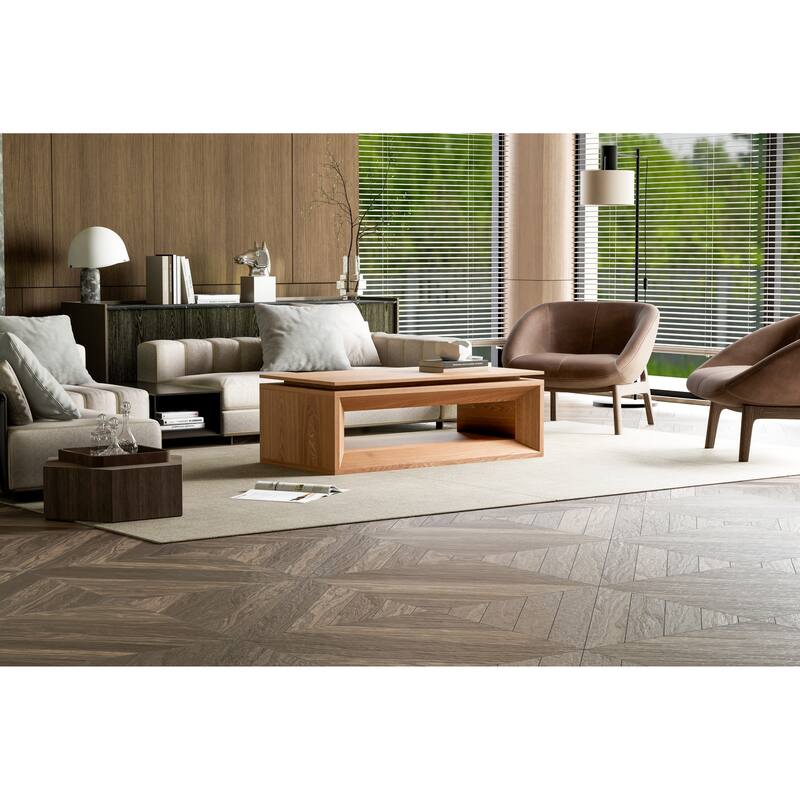 43.3" Lift Top Rectangle Coffee Table with Storage, Coffee Table with Floating Tabletop, Convertible Rising Tabletop