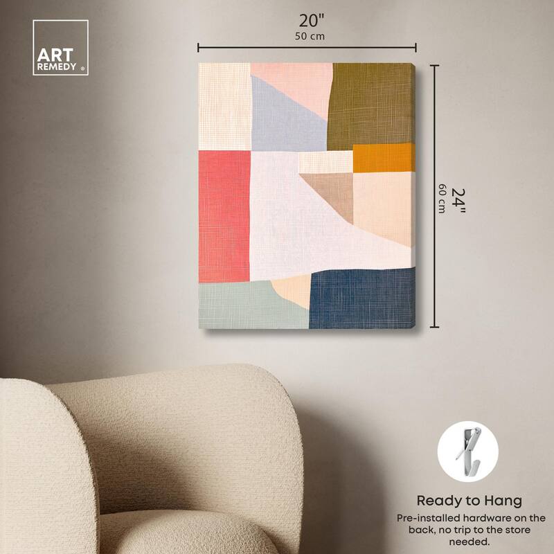 Planar Patchwork II Canvas by Art Remedy, Gallery Wrapped