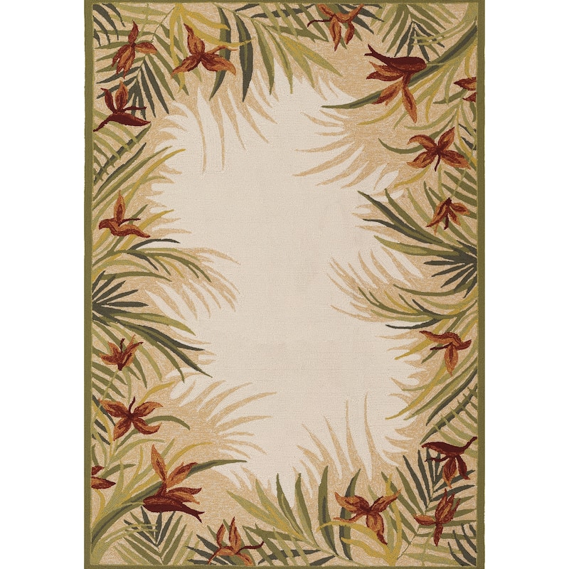 Dream Decor Rugs Miami Gardens Beige Handmade Indoor Outdoor Area Rug - 5'6" x 8'