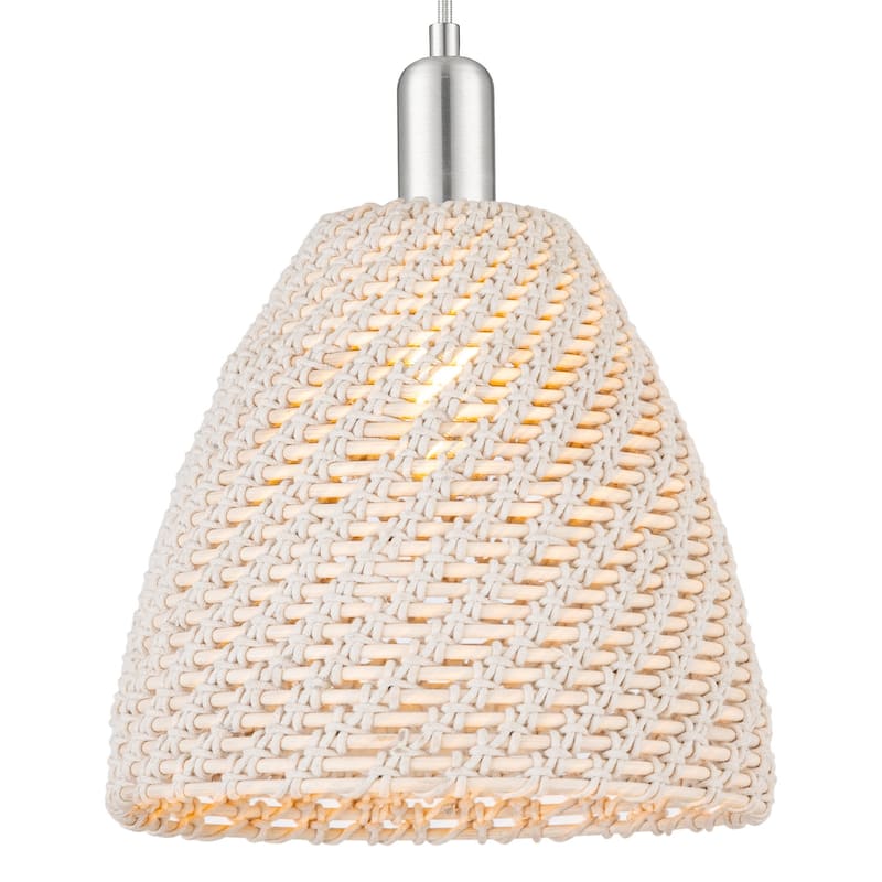 Innovations Lighting 716-1P-NBD-12-NAT Natural Ballston Dome 12" Wide - Brushed Satin Nickel