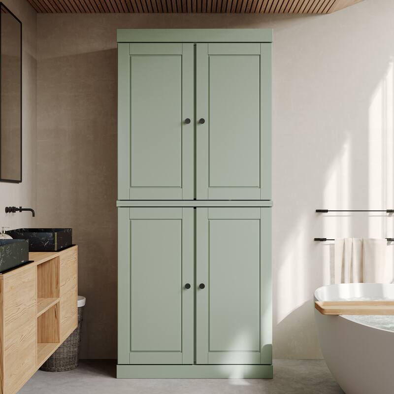 100% Solid Wood 32" Bathroom Cabinet with Optional Doors by Palace Imports