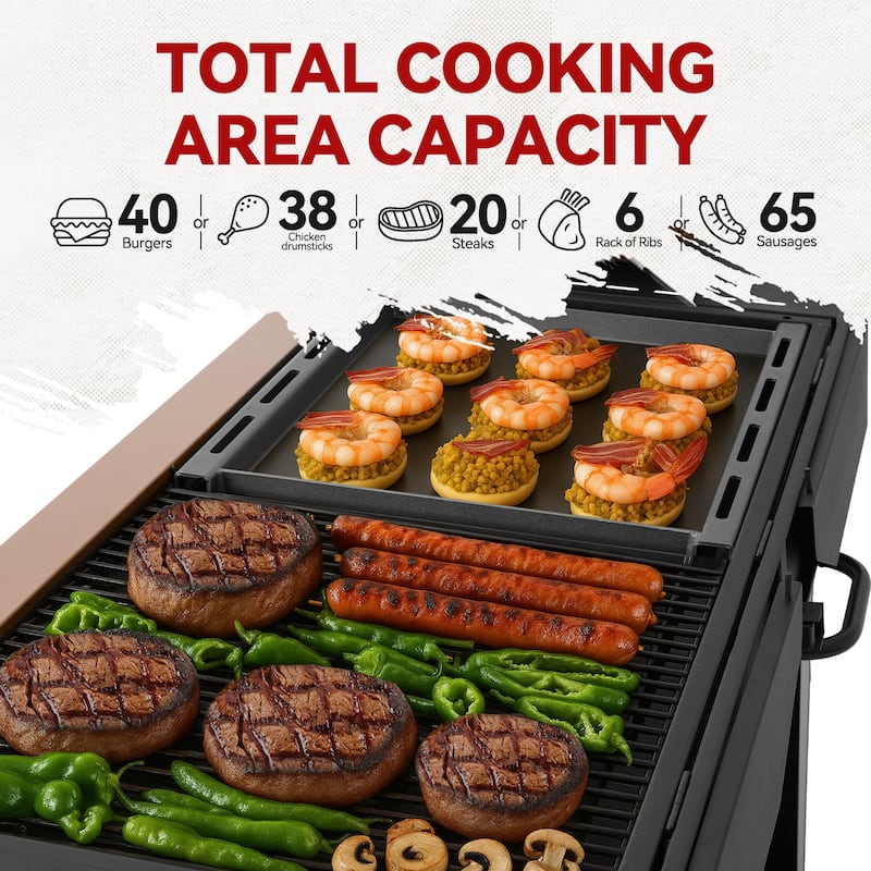 Royal Gourmet GD601Y 6-Burner Gas Grill and Griddle Combo
