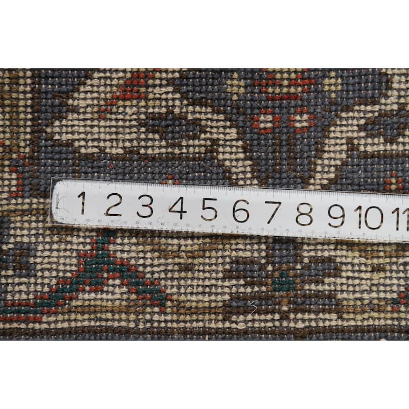Blue Oushak Oriental Foyer Rug Hand-Knotted Wool Carpet - 2'0"x 3'0"
