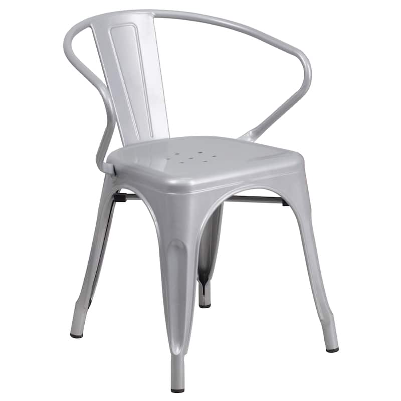30'-inch Round Metal Indoor-Outdoor Table Set