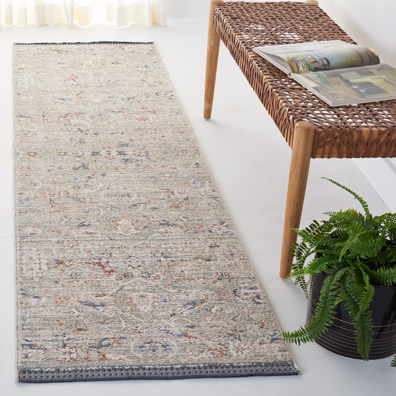 SAFAVIEH Vivaldi Benilda Oriental Rug - 2'2" x 8' Runner - Ivory/Navy