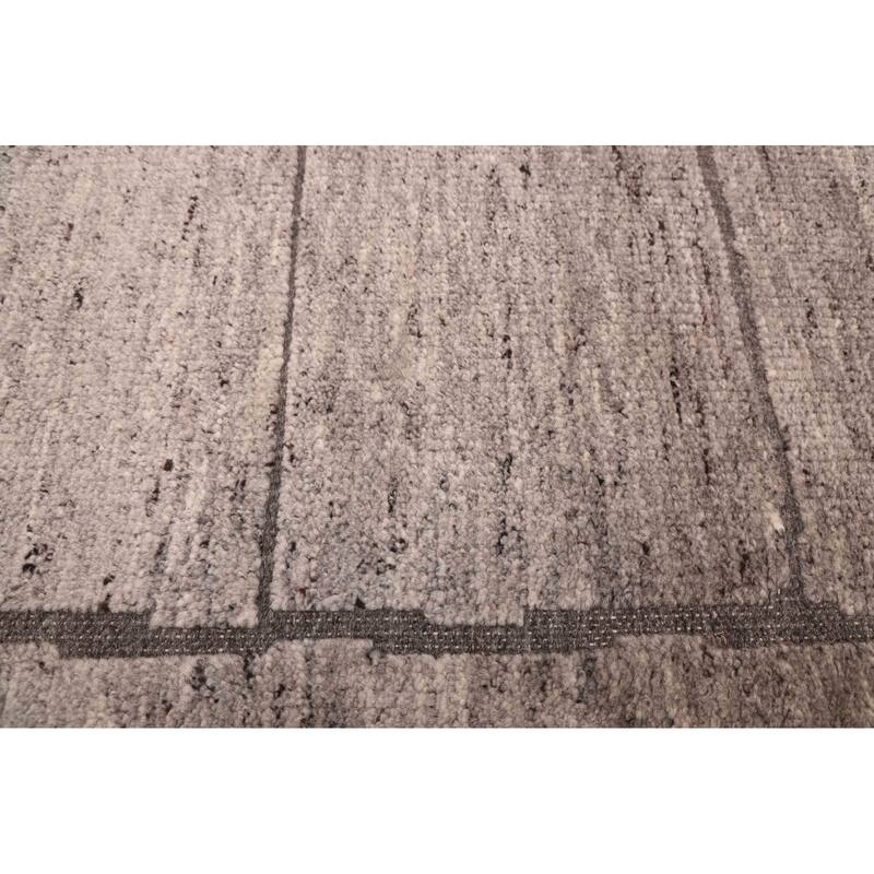 ECARPETGALLERY Hand-knotted Tangier Grey Wool Rug - 5'5 x 7'5
