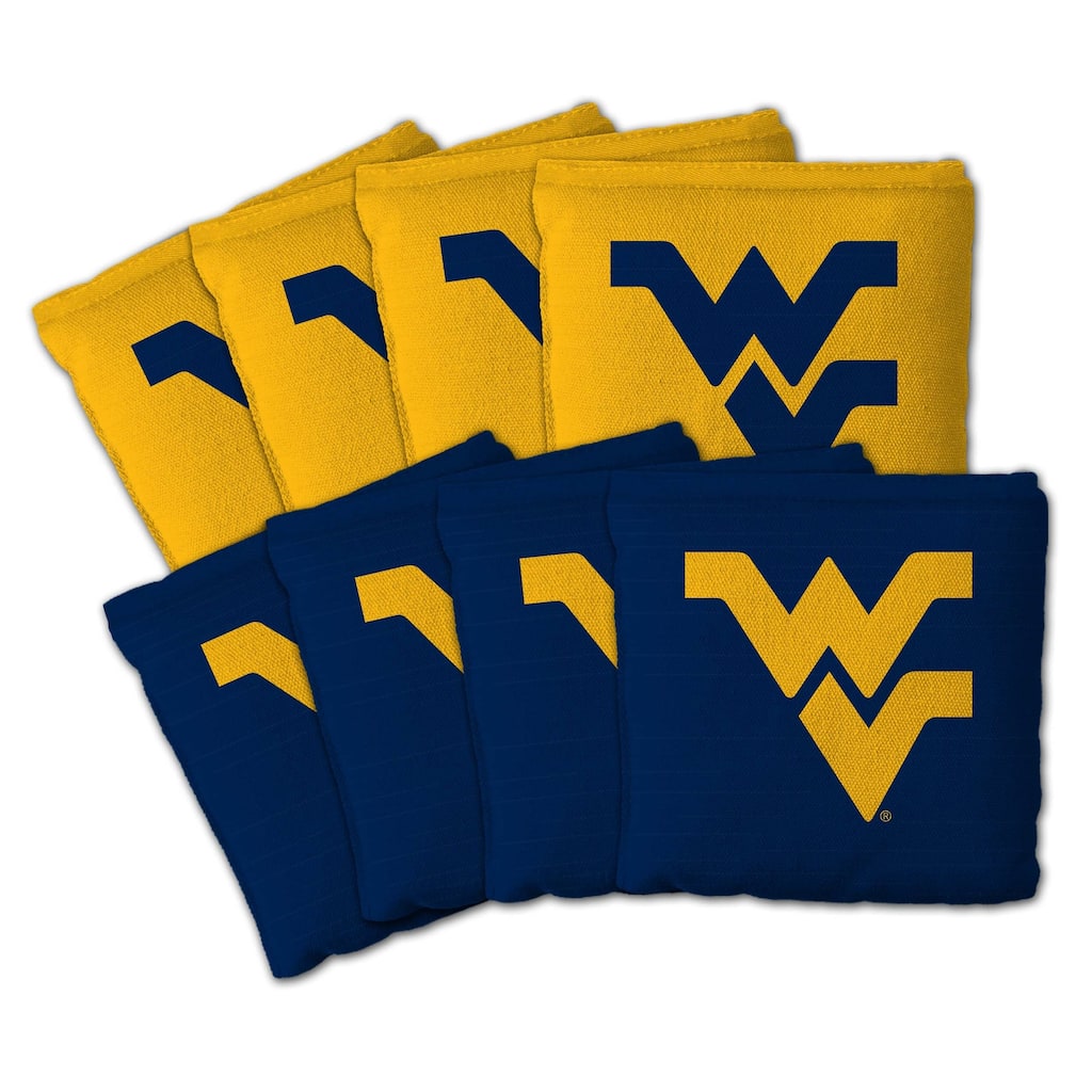 West Virginia Mountaineers NCAA Dual Sided Pro Stop & Slide Cornhole Bags
