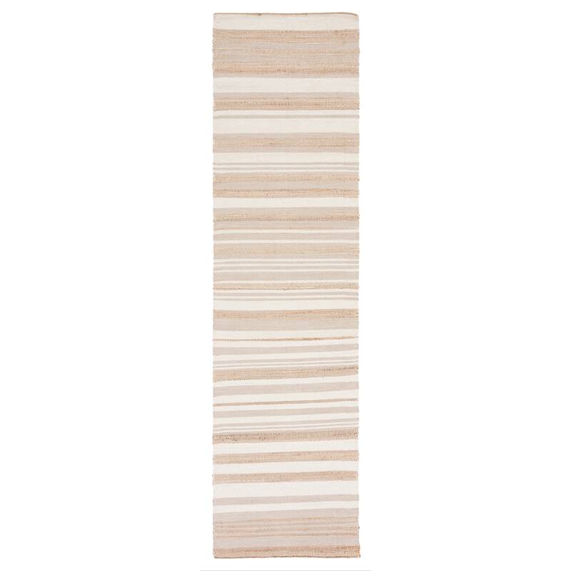 SAFAVIEH Handmade Kilim Albana Stripe Jute & Wool Rug