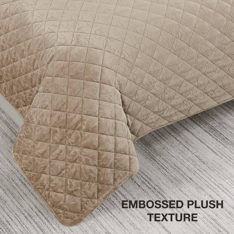 BCBG Maeve Embossed Plush Quilt Sets