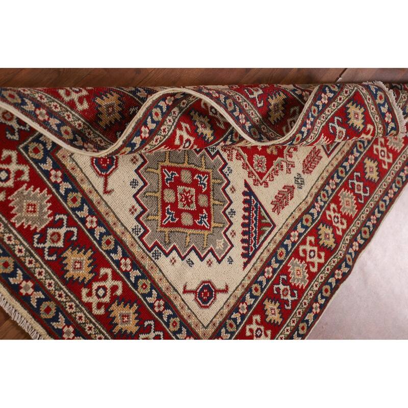 Kazak Oriental Accent Rug Hand-Knotted Wool Carpet - 3'5"x 4'9"