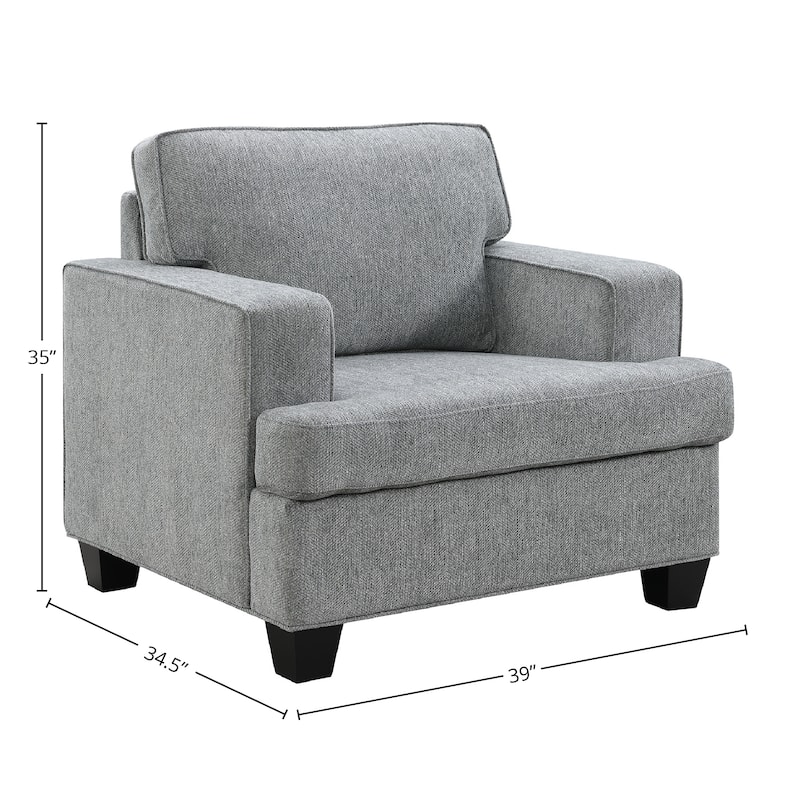 Baldwin 39" Accent Chair, Dalton Graphite