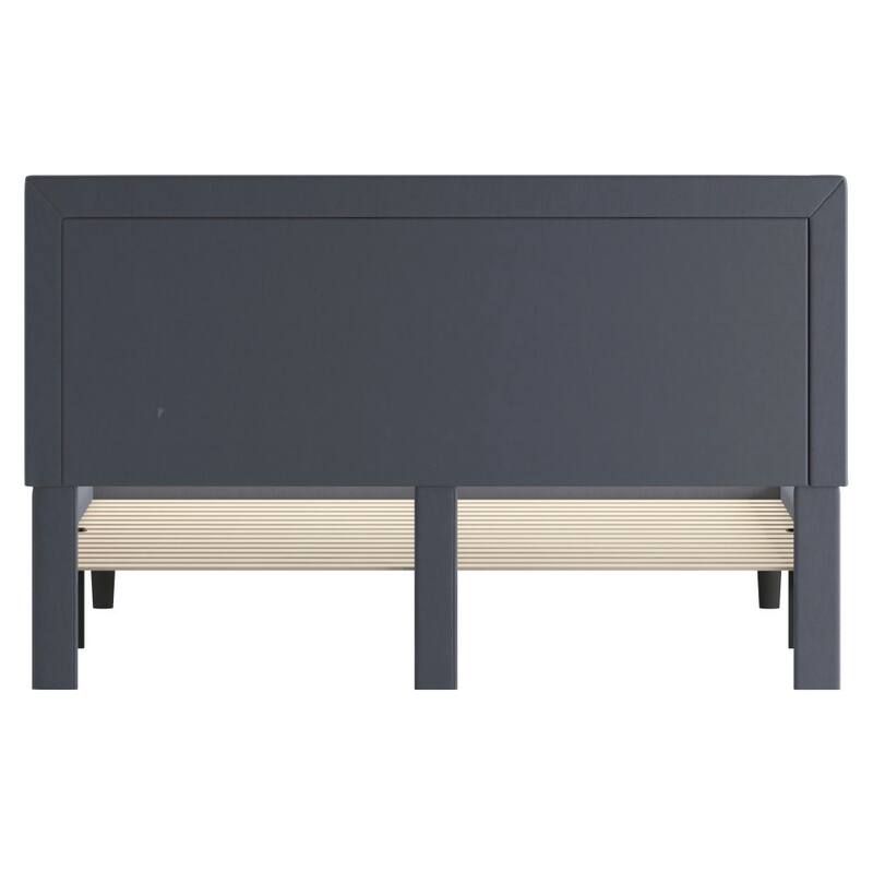 Panel Tufted Upholstered Platform Bed