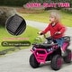 preview thumbnail 6 of 24, Qaba 12V Kids ATV, 4 Wheeler Quad, 3.7Mph Battery Powered Ride on Car with 4 Suspension Wheels, Storage Basket, LED Lights