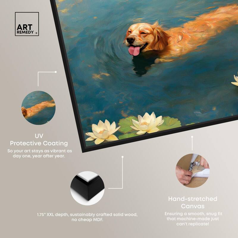 Pond Pup II Canvas by Art Remedy