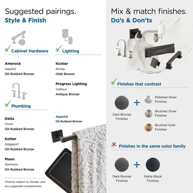 Appoint Oil Rubbed Bronze Traditional 18 in (457 mm) Towel Bar