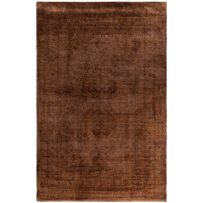 Overdyed One-of-a-Kind Hand-Knotted Area Rug - Brown - 10' 1" x 14' 10"