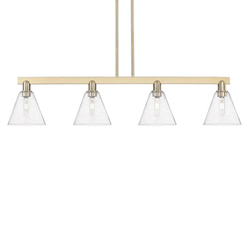 Innovations Lighting 716-4I-11-51 Berkshire Glass Linear Berkshire - Champagne Bronze / Seedy