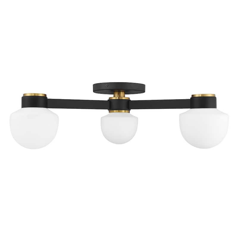 Ceiling Light in Matte Black with Natural Brass - Matte Black with Natural Brass