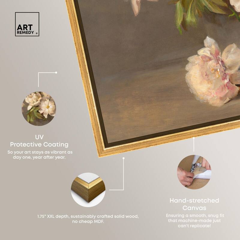 Porter Peonies in a Vase Canvas by Art Remedy