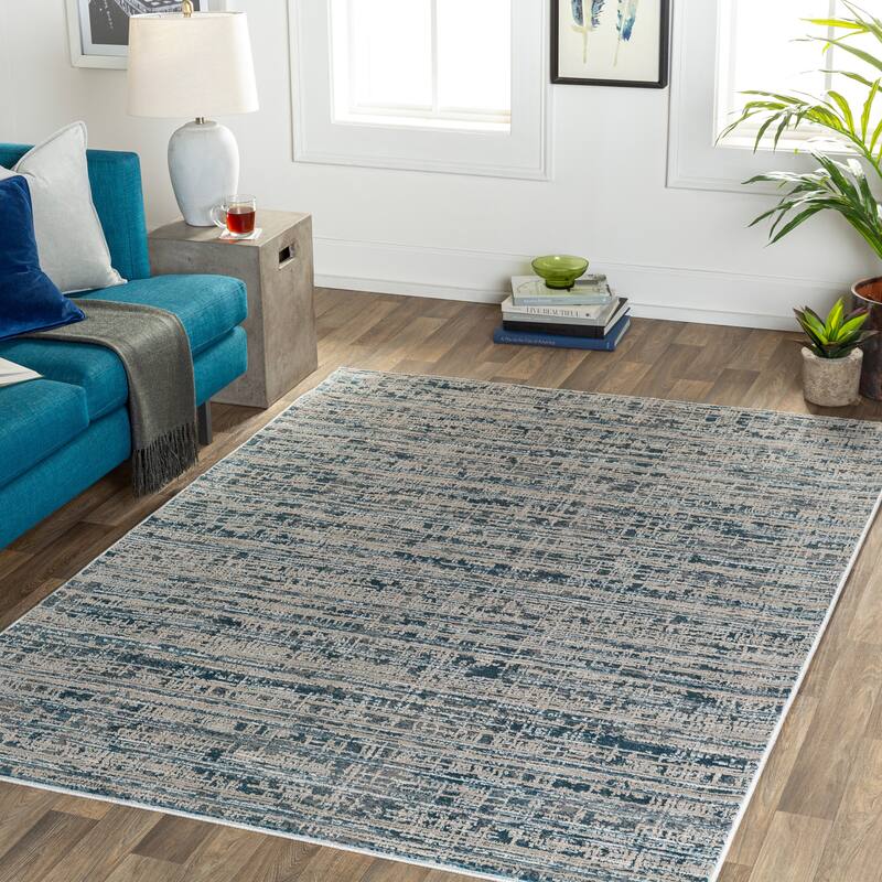 Artistic Weavers Wiltrud Modern Abstract Area Rug - 8' 10" x 12' - Blue