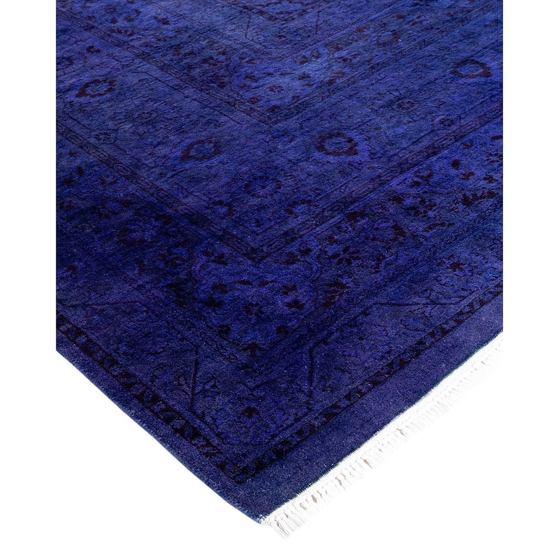 Fine Vibrance, One-of-a-Kind Hand-Knotted Area Rug - Purple, 9' 2" x 12' 4" - 9' 2" x 12' 4"