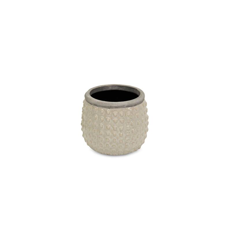 Osanna Beige Ceramic Curved Pot