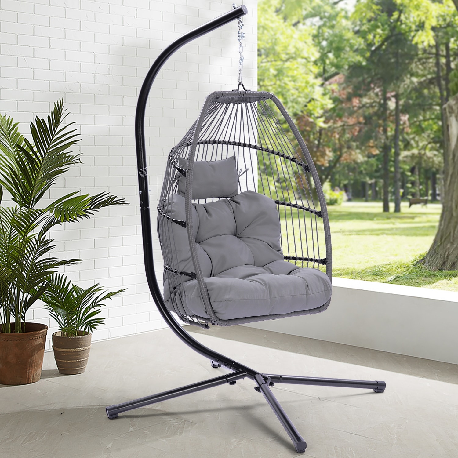 Lounge Swing Chair Handmade Wicker Rattan Hammock Chair Stand Free Egg Chair Bird s Nest Hanging Basket Chair Bed Bath Beyond 39888030