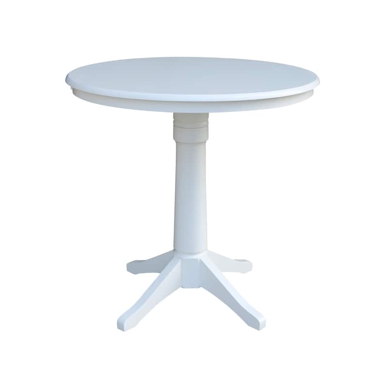 International Concepts Solid Wood 36" Round Pedestal Dining Table