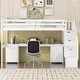 preview thumbnail 1 of 15, Twin Size Loft Bed with Desk and Double Storage Drawers, White White