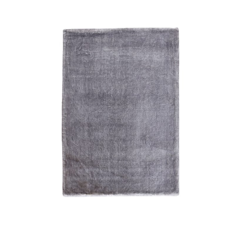 Amore Shag Collection Area Rug, 5' x 8' - 5' X 7' - Grey/White